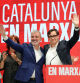 El candidato socialista por Barcelona, Jaume Collboni, junto al líder del PSC, Salvador Illa, en la sede del partido.