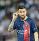 Paris (France), 15/04/2023.- Paris Saint Germain's Lionel Messi reacts during the French Ligue 1 soccer match between Paris Saint Germain and Clermont Foot 63 in Paris, France, 03 June 2023. (Francia) EFE/EPA/CHRISTOPHE PETIT TESSON