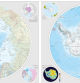 Mapas actualizados de las regiones polares del planeta .