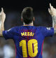 FILE - Barcelona's Lionel Messi celebrates after scoring his side's first goal during a Champions League group D soccer match between FC Barcelona and Juventus at the Camp Nou stadium in Barcelona, Spain, Tuesday, Sept. 12, 2017. Lionel Messi says he is coming to Inter Miami and joining Major League Soccer. After months of speculation, Messi announced his decision Wednesday, June 7, 2023,to join a Miami franchise that has been led by another global soccer icon in David Beckham since its inception but has yet to make any real splashes on the field. (AP Photo/Francisco Seco, File)
