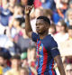 Ansu Fati celebrando su segundo gol al Mallorca el pasado 28 de mayo en el Camp Nou