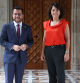 Pere Aragonès y Anna Erra, este martes en el Palau de la Generalitat