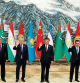 Chinese President Xi Jinping, Kazakhstan's President Kassym-Jomart Tokayev, Kyrgyzstan's President Sadyr Japarov, Tajikistan's President Emomali Rahmon, Turkmenistan's President Serdar Berdymukhamedov and Uzbekistan's President Shavkat Mirziyoyev wave as they pose for pictures at a group photo session during the China-Central Asia Summit in Xian, Shaanxi province, China May 19, 2023. REUTERS/Florence Lo/Pool