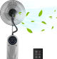 Aigostar Forest Mist - Ventilador de pie oscilante con nebulizador de agua