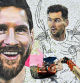 (FILES) Argentine artist Maximiliano Bagnasco paints a giant mural of international soccer star Lionel Messi in Wynwood, Miami#{emoji}146;s art district, in Miami, Florida, on July 10, 2023. Without a win under its belt since May, Inter Miami is an unlikely candidate to be crowned Major League Soccer's hottest team -- but that was before Lionel Messi came to town. Since signing with the Florida club last month, the Argentine superstar has lit up anticipation around both the team and US professional soccer at large, especially among Miami's many South American residents. (Photo by CHANDAN KHANNA / AFP) / RESTRICTED TO EDITORIAL USE - MANDATORY MENTION OF THE ARTIST UPON PUBLICATION - TO ILLUSTRATE THE EVENT AS SPECIFIED IN THE CAPTION