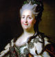 Catalina la Grande de Rusia en un retrato de J. B. Lampi, c. 1780. Dominio 
público