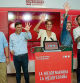 PAMPLONA, 24/07/2023.- La secretaria del PS de Navarra, María Chivite (c), acompañada por los distintos candidatos socialistas comparece en la sede de su partido en Pamplona tras conocerse los resultados en las elecciones generales celebradas hoy Domingo. EFE/Iñaki Porto.