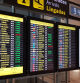 Panel informativo de llegadas en el aeropuerto de Alicante-Elche-Miguel Hernández.