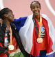 Faith Kipyegon y Sifan Hassan, este martes en Budapest