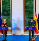 El presidente del gobierno, Pedro Sánchez, y la presidenta de la Comisión Europea, Ursula Von der Leyen, ofrecen una rueda de prensa enl Museo de las Colecciones Reales, en el marco de la reunión del Colegio de Comisarios de la UE, este lunes en Madrid. España preside este semestre el Consejo de Ministros de la Unión Europea.