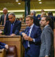 Alberto Núñez Feijóo, junto a Borja Semper, Cuca Gamarra, Elías Bendodo y Esteban González Pons, el martes en el Congreso