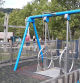 Columpio para niños en silla de ruedas, en Echternach.