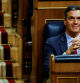Spain's Prime Minister Pedro Sanchez reacts in parliament on the day of the investiture debate in Madrid, Spain, September 27, 2023.