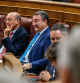 Aitor Esteban, junto a Mikel Legarda, en el Congreso durante el pleno de investidura