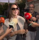 Tamara Falcó llegando a la misa por Marta Chávarri