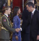 El presidente del Gobierno saluda a la princesa Leonor en la recepción del Palacio Real