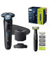 hilips Afeitadora eléctrica Wet and Dry con Tecnología SkinIQ y OneBlade, Color Negro
