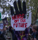 LONDON, ENGLAND - OCTOBER 19: Climate protesters take part in a 'Festival of Resistance' march on October 19, 2023 in London, England. Extinction Rebellion (XR) activists are marching from Marble Arch to Wellington Arch, demanding accountability from the fossil fuel industry for their immense profits at the expense of the planet. (Photo by Carl Court/Getty Images)