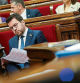 GRAFCAT5542. BARCELONA, 25/10/2023.- El presidente de la Generalitat, Pere Aragonès, durante el pleno del Parlament donde se somete a la sesión de control, mientras su gobierno presiona a Pedro Sánchez para que avance en las negociaciones con ERC y Junts para la investidura. EFE/Toni Albir