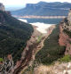 Vista del pantano de Sau desde los riscos de Sant Iscle de Tavertet.