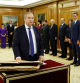 Newly appointed Minister for Industry and Tourism, Jordi Hereu takes an oath of office next to Spain's King Felipe and Prime Minister Pedro Sanchez during a ceremony at Zarzuela Palace in Madrid, Spain, November 21, 2023. Chema Moya/Pool via REUTERS
