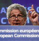 FILE PHOTO: European Internal Market and Industry Commissioner Thierry Breton speaks at a news conference in Brussels, Belgium February 23, 2023. REUTERS/Yves Herman/File Photo
