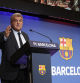 Rueda de prensa del FC Barcelona para explicar la financiación del Espai Barça. Introducción del presidente Joan Laporta.