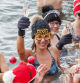 Geneva (Switzerland), 01/01/2024.- People toast as they take part in the New Year's traditional swimming at the Bains des Paquis in the Lake Geneva, Geneva, Switzerland, 01 January 2024. (Suiza, Ginebra) EFE/EPA/SALVATORE DI NOLFI