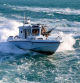 Yemeni coastguard members loyal to the internationally-recognised government ride in a patrol boat cruising in the Red Sea off of the government-held town of Mokha in the western Taiz province, close to the strategic Bab al-Mandab Strait, on December 12, 2023. (Photo by Khaled Ziad / AFP)