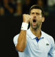Novak Djokovic celebra un punto durante su partido ante Dino Prizmic, este domingo en Melbourne