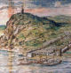 La montaña de Montjuïc, en una representación de Barcelona de 1563, por Anthonis van den Wyngaerde
