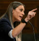 Catalan separatist party Junts per Catalunya (Together for Catalonia) MP Miriam Nogueras delivers a speech during a plenary session before a vote on the government's controversial amnesty bill, at the Congress of Deputies in Madrid on January 30, 2024. Spanish lawmakers are voting on a deeply divisive law that would give amnesty to Catalan separatists and has sparked trenchant opposition from the right. Passing the law was a condition laid down by the hardline Catalan separatist JxCat party in exchange for its crucial parliamentary support to enable Pedro Sanchez to begin a new term as prime minister in mid-November. The controversial law will apply to those wanted by the justice system over the failed 2017 Catalan independence bid, first and foremost JxCat's exiled leader Carles Puigdemont. (Photo by JAVIER SORIANO / AFP)