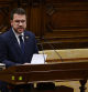 El president de la Generalitat, Pere Aragonès, este martes en el Parlament