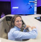 La deportista Silvia Mas en el simulador de un AC40