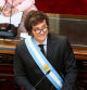 El presidente de Argentina, Javier Milei, asiste a la sesión inaugural de la 142ª legislatura, en el Congreso Nacional