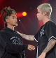 NEW YORK, NY - JULY 19:  Jaden Smith performs with Justin Bieber on stage during his 
