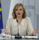 MADRID, 16/04/2024.- La ministra de Educación, Formación Profesional y Deportes y portavoz del Gobierno, Pilar Alegría, ofrece una rueda de prensa tras la reunión semanal del Consejo de Ministros en el Palacio de la Moncloa, este martes. EFE/ J.J. Guillén
