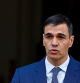 FILE PHOTO: Spain's Prime Minister Pedro Sanchez speaks to the media on the day of his meeting with Ireland's Taoiseach (Prime Minister) Simon Harris to discuss recognising the Palestinian state, in Dublin, Ireland, April 12, 2024. REUTERS/Clodagh Kilcoyne/File Photo