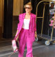 Elsa Pataky con el conjunto rosa fucsia en Nueva York
