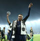 Paris Saint-Germain's French forward Kylian Mbappe celebrates during a ceremony following the French L1 football match between Paris Saint-Germain (PSG) and Toulouse (TFC) on May 12, 2024 at the Parc des Princes stadium in Paris. FRANCK FIFE/Pool via REUTERS