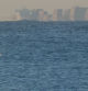 Efecto Fata Morgana en la costa de Barcelona.