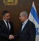 El presidente de VOX, Santiago Abascal (i), durante su reunión con el primer ministro israelí, Benjamín Netanyahu (d), en la Oficina del Primer Ministro, a 28 de mayo de 2024, en Jerusalén (Israel). Ambos se han entrevistado durante más de una hora justo el día en que el presidente del Gobierno, Pedro Sánchez, ha realizado una declaración institucional sobre el reconocimiento del Estado de Palestina.