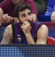 BARCELONA, 02/06/2024.- El base del FC Barcelona Ricky Rubio (c) durante el tercer encuentro de semifinales de la Liga Endesa que disputan hoy domingo en el Palau Blaugrana de Barcelona ante el Real Madrid. EFE/Toni Albedrío.