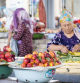 Venta de frutas en el mercado de Margilan