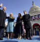 FILE PHOTO: Joe Biden is sworn in as the 46th president of the United States by Chief Justice John Roberts as Jill Biden holds the Bible during the 59th Presidential Inauguration at the U.S. Capitol in Washington, U.S., January 20, 2021. Andrew Harnik/Pool via REUTERS/File Photo