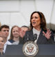 La vicepresidenta de EE.UU., Kamala Harris, este lunes en la Casa Blanca