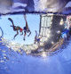 In this photo taken with a remote camera, athletes clear the water jump during the men's 3000-meter steeplechase round 1 heat at the 2024 Summer Olympics in Saint-Denis, France, Monday, Aug. 5, 2024. (Adam Pretty/Pool Photo via AP)