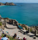 Logan Rock, playa de Porthcurno y Minack Theatre