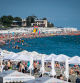 SOCHI, RUSSIA - JUNE 28: Tourists enjoy the weather on the beach of the Black Sea on June 28, 2017 in Sochi, Russia. (Photo by Lukas Schulze - FIFA/FIFA via Getty Images)