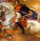 Retrato contemporáneo idealizado de Simón Bolívar
